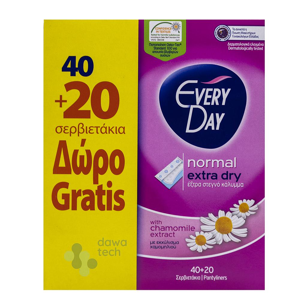Everyday Normal Extra Dry 40+20 Liners 249